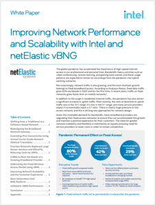 Improving Network Performance and Scalability with Intel and netElastic vBNG